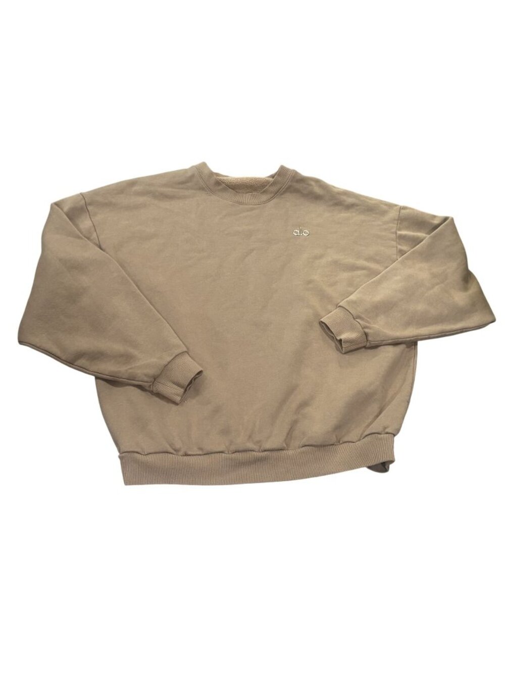 ALO Yoga Accolade Crewneck Pullover in Gravel